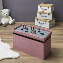Produktbild Home Deco Kids koffer bank faltbar kompatibel ziegelstein rosa
