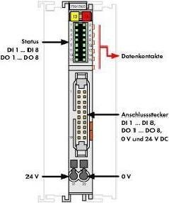 Actual product image Wago Digital I/O module DC Series 750 18-31.2V 750-1502
