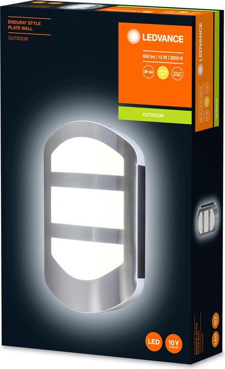 Productafbeelding Ledvance LED buitenwandlamp ENDURA STYLE PLATE WALL 12W ST (600 lm, IP44)