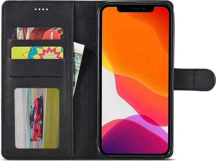 Actual product image LC.Imeeke iPhone 16e - Wallet Etui mit 3 Kartenfächern & Magnetverschluss, schwarz (Apple iPhone 16e)