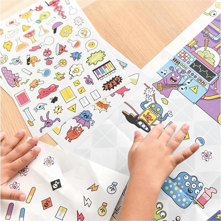 Actual product image Poppik Sticker Creative Poster Crazy Lab