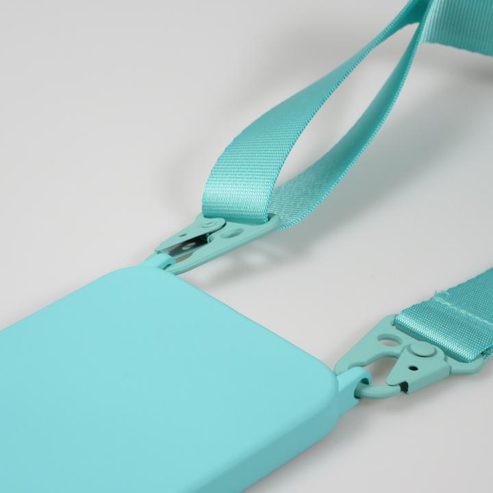 Image du produit PhoneLook Coque Silicone mat avec lanière et mousqueton en fer clair (Apple iPhone 14 Pro Max)