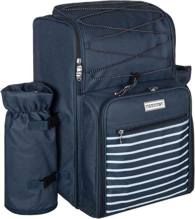 Anndora Picknickrucksack, Navy Blau Weiss