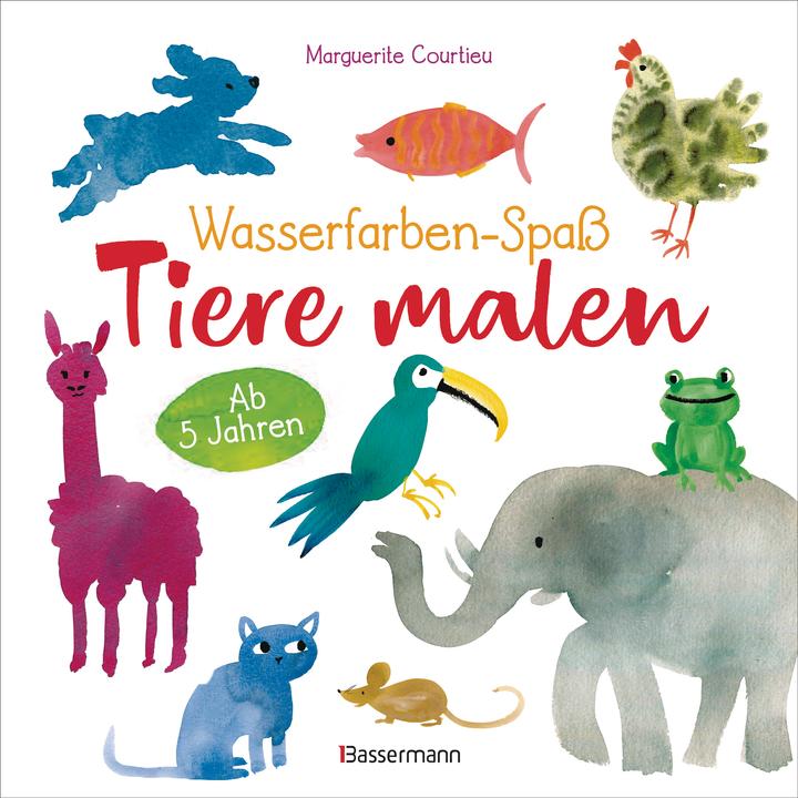 Wasserfarben-Spass: Tiere malen. Mit wenigen Pinselstrichen. Für Aquarell- und Wasserfarben.