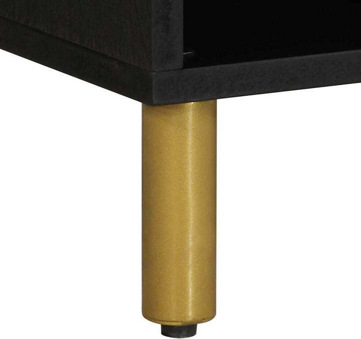 Produktbild VidaXL TV Schrank Lowboard Fernsehschrank Fernsehtisch Schwarz Holzwerkstoff (80 x 33 x 46 cm)