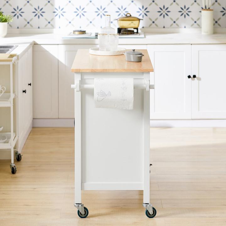 Actual product image SoBuy Design kitchen cabinet white Kitchen trolley with drawers