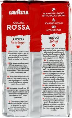 Nährwerte und Zutaten Lavazza Qualità Rossa (Mittlere Röstung, 250 g)