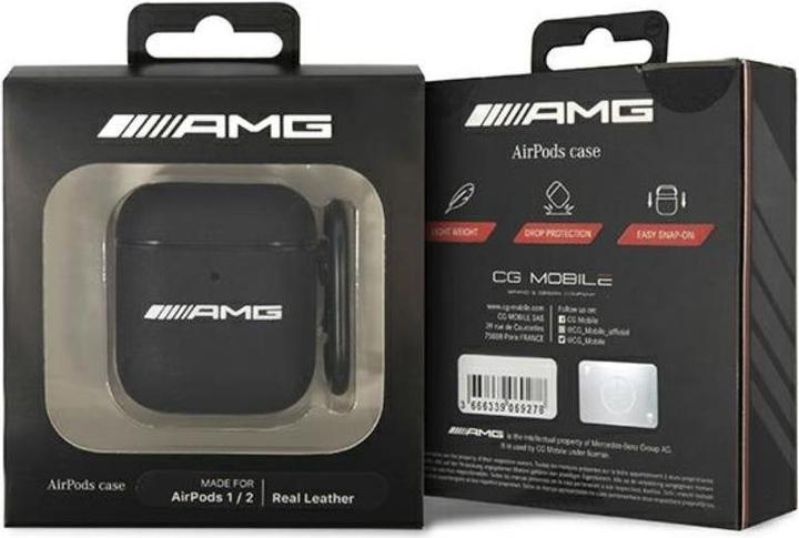 Image du produit Mercedes AMG AMA2SLWK Coque AirPods czarny/black Leather (Manchon pour casque d'écoute)