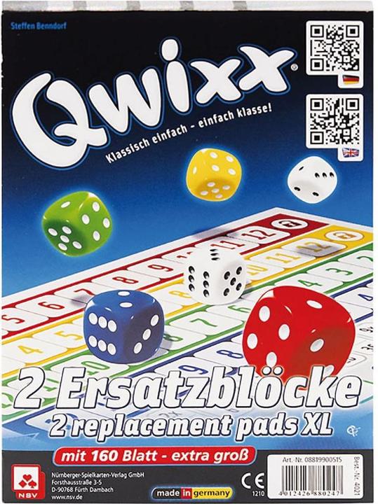 Produktbild NSV Qwixx XL Zusatzblöcke (Deutsch)