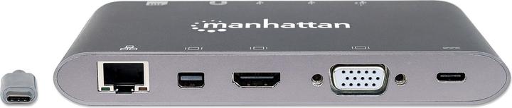 Actual product image Manhattan SuperSpeed USB-C to 7-in-1 Docking Station (Docking port (proprietary), 1 Ports)