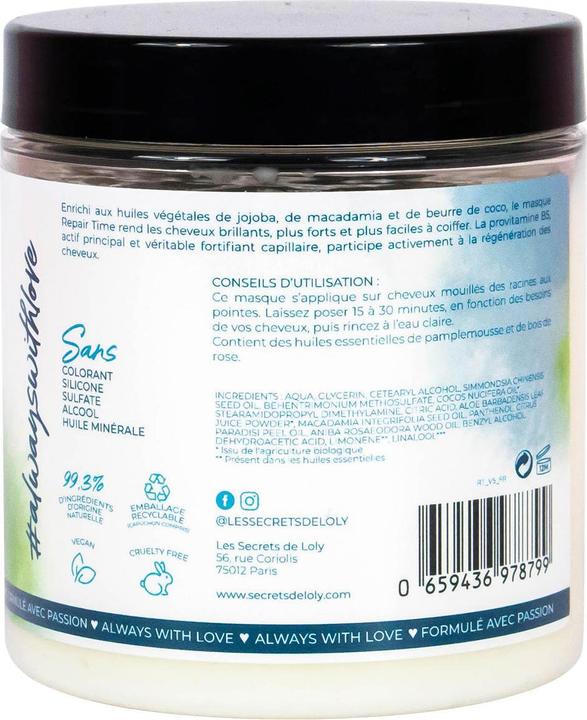 Actual product image Les Secrets de Loly Repair Time Masque Hydratant (230 ml)
