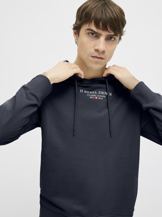 Actual product image Jack & Jones Jrebjeans Rebel Print Sweat Hood Sn (L)
