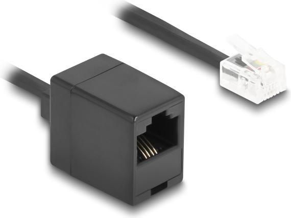 Produktbild Delock Telefonkabel / Spiralkabel RJ11 Stecker zu RJ45 Buchs