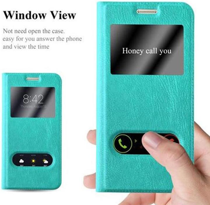 Actual product image Cadorabo Book with View double window cover (Samsung Galaxy S7)