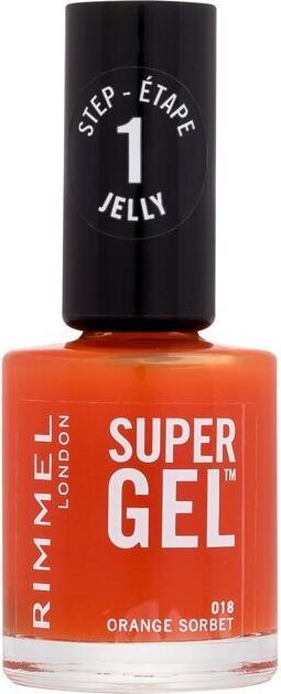 Rimmel London SUPER GEL esmalte de uñas #18-Orange Sorbet 12 ml (018 Orange Sorbet, Farblack)