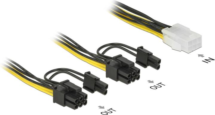 Delock 6Pin auf 2x 8Pin oder 2x 6Pin Stromadapter
