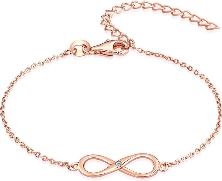 Lulu & Jane Infinity Sterling Silber Diamant roségold 16,0 cm Basislänge + 5,0 cm Verlängerung - 33122 (16 cm, Sterling Silber)