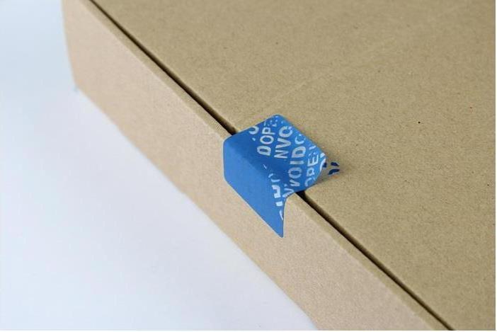 Produktbild Transpak Sicherheitsetiketten Masse 38x32mm blau blau