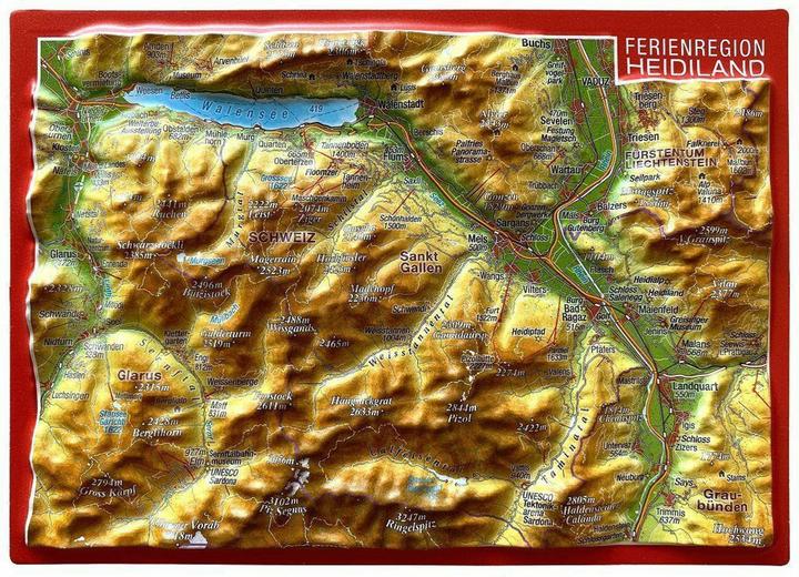 Markgraf:Ferienreg.Heidiland,Reliefpost