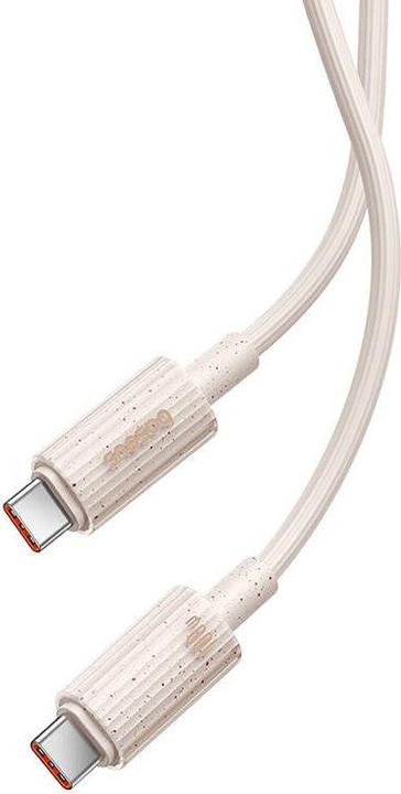 Actual product image Baseus Fast Charging cable USB-C to USB-C Habitat Series 2m 100W (pink) (2 m, USB 3.0, 100 W)