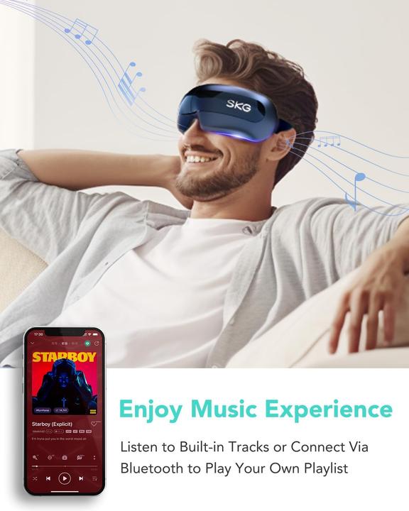 Actual product image SKG E3 Pro eye and temple massager with viewing window