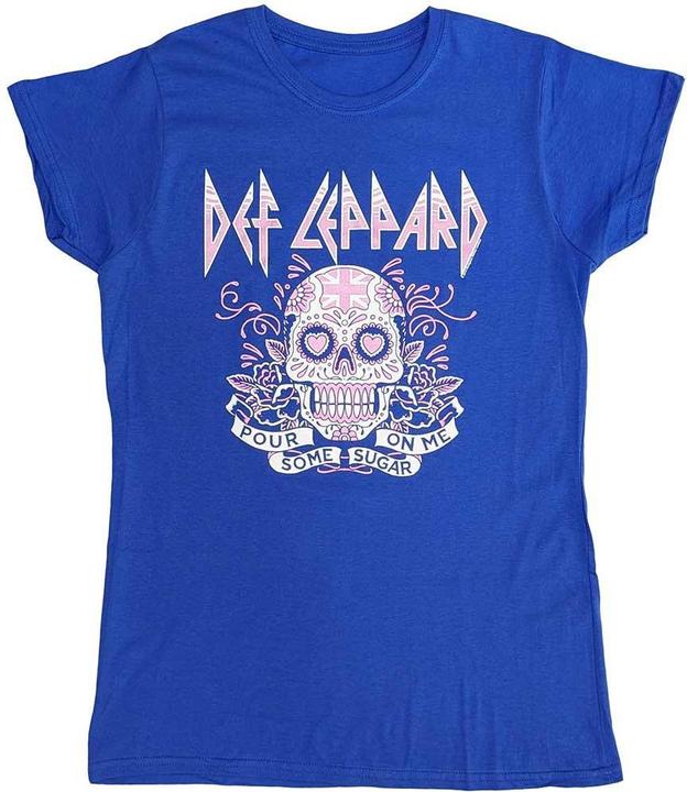Immagine prodotto Def Leppard Pour Some Sugar On Me Maglietta Teschio Donna (L)