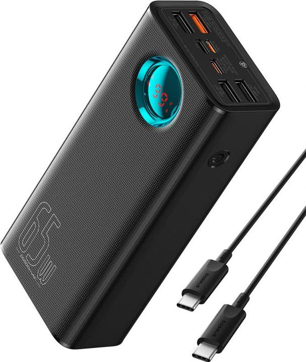 Actual product image Baseus Amblight Digital Display, 26800mAh, 65W, QC + PD, black (26800 mAh, 65 W)