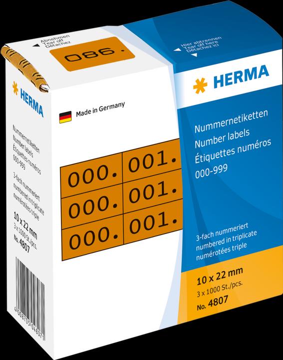 Produktbild HERMA Nummernetiketten