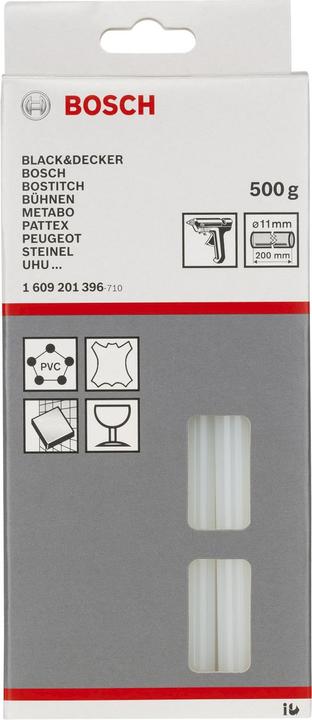 Actual product image Bosch Professional Zubehör Hot-melt adhesive, 11 x 200 mm, 500 g, transparent