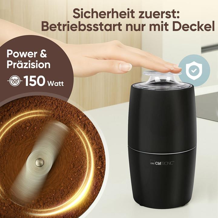 Produktbild Clatronic Kaffeemühle elektrisch, Edelstahl-Schlagmesser, 150 W