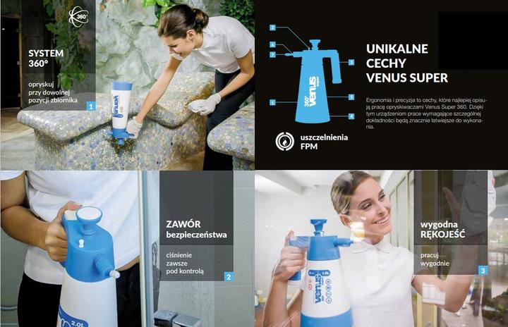 Produktbild Kwazar Venus Super PRO+ 360 Grad VITON Pumpsprüher 2 Liter - Drucksprüher mit VITON Dichtung für pro (2 l)