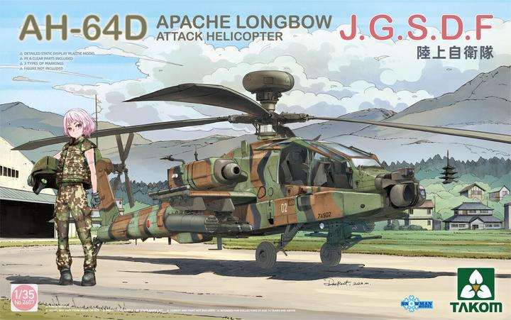 Actual product image Takom AH-64D Apache Longbow Attack Helicopter J.G.S.D.F