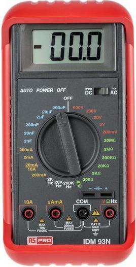 Produktbild Rs Pro IDM93N Digital Multimeter (CAT II 600V, CAT III 300V)