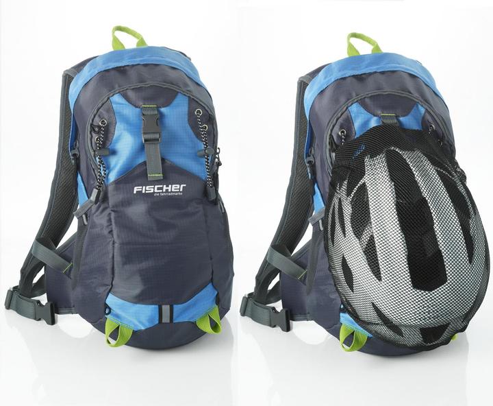 Fischer Rucksack mit Helmnetz bl/gr (15 l)