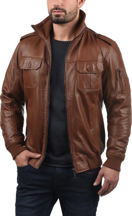 Immagine prodotto Solid Giacca In Pelle Giubotto Di Pelle Giacche Da UomoCon Collo Alto Vera Pelle (3XL)