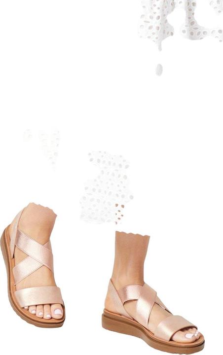 Actual product image Good For The Sole Womens/Ladies Ana Comfort Crossover Strap Wide Sandals (41)