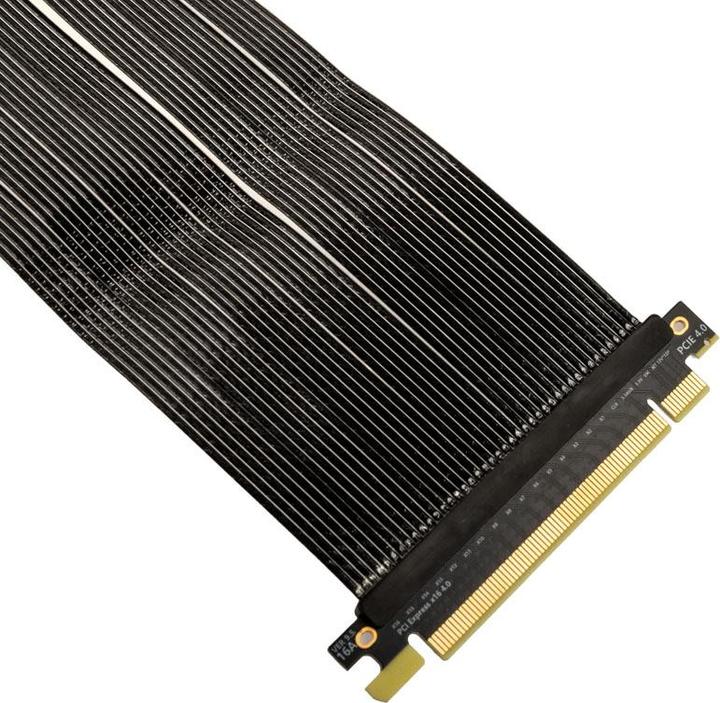 Actual product image Ssupd Riser ribbon cable - PCIe 4.0, 430mm, black
