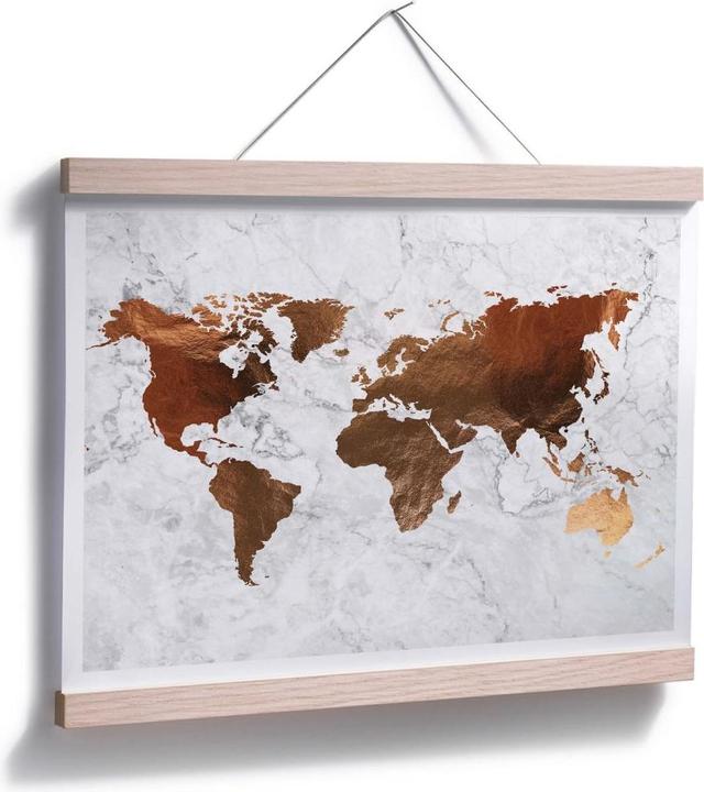 Actual product image Trenddeko Copper optics - world map (80 x 100 cm)