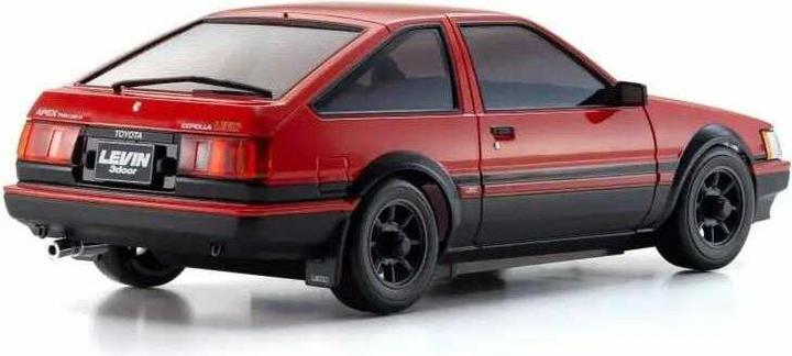 Actual product image Kyosho Mini-Z MA020 Toyota Corolla Levin AE86 Red, ARTR, 1:27 (ARR Almost Ready to Run)
