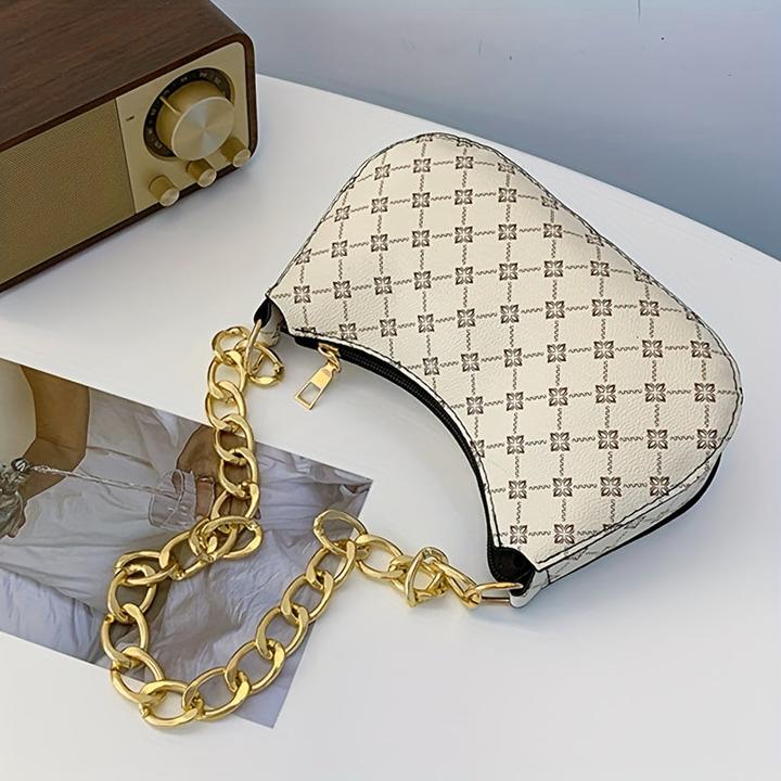 Immagine prodotto Only-Bags.Store Borsa ascellare classica con stampa retrò, semplice borsa a tracolla, borsa casual, shopping