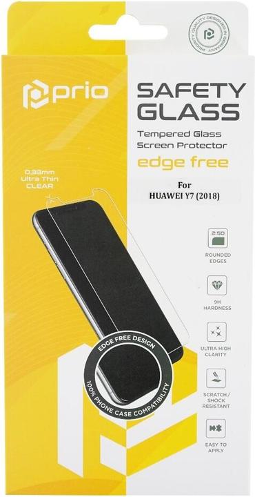 Produktbild prio Displayschutzglas für Huawei Y7 (2018) transparent (1 Stück, Huawei Y7 (2018))