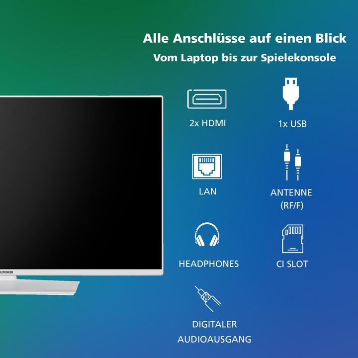 Produktbild Telefunken Fernseher 40 Zoll Smart TV VIDAA XF40VP750M-W Full HD Fernseher HDR TV mit Triple-Tuner (40", LED, Full HD, 2025)