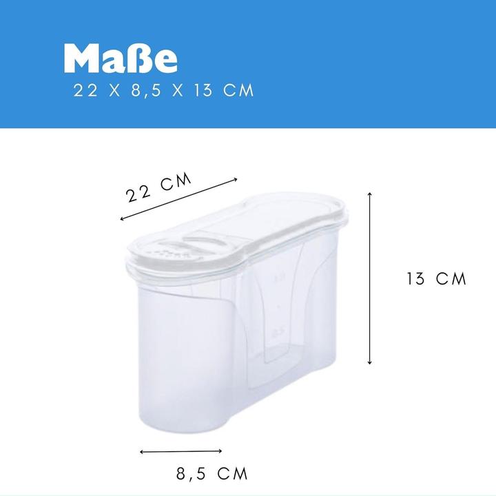 Produktbild Novaliv Schüttdosen 4 STÜCK Vorratsdose zum Streuen 1,3 Liter - Masse (LxBxH): 22 x 13 x 8,5 cm - Dos (1.30 l)