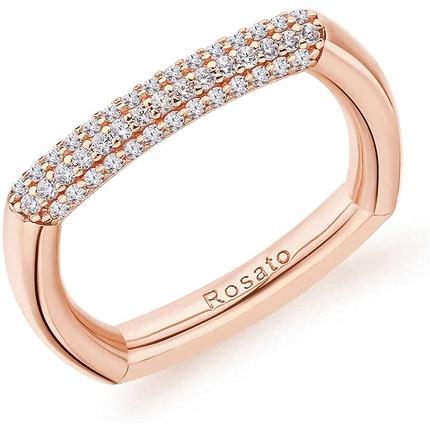 Rosato Stylish bronze ring with zircons Bianca RZBI32 - Circuit: 56 mm (56, 925 Silber)
