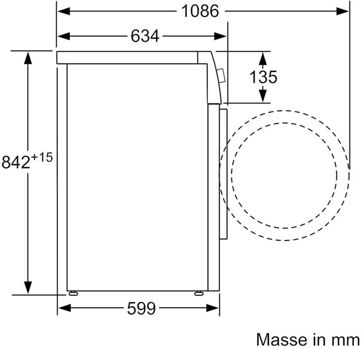 Image du produit Bosch Hausgeräte WTXH7E50CH (9 kg, Droite, Fiche CH)