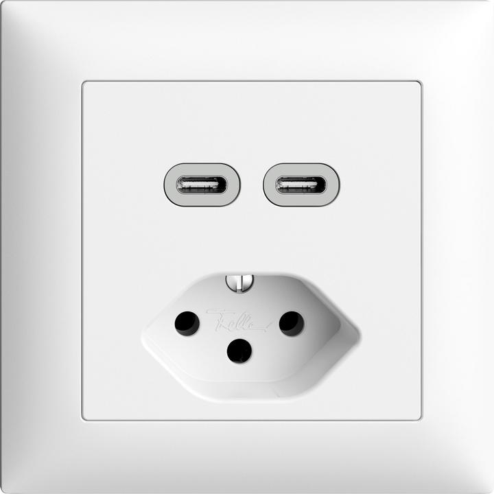 Actual product image Feller EdizioDue small combi USB / type 13