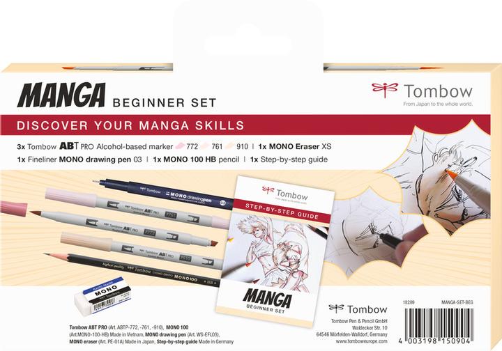Image du produit Tombow Set pour débutants Manga (poussiére, œillet, Lilac, Pink, Opale, Beige, Bleu, 6 x)