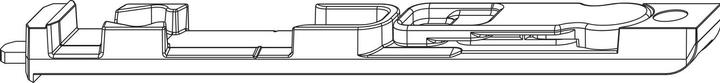 Produktbild Maco Kantriegel unten, für 4 mm Falzluft, R8, L=170 mm, silber (55409)