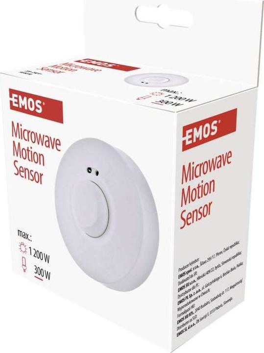 Produktbild Emos Bewegungsmelder (MW-Sensor) IP20 1200W Weiss (8 m)