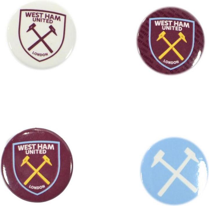 Actual product image West Ham United FC Badge (Pack of 4)